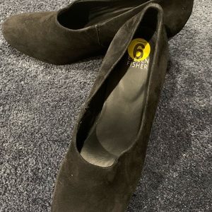 Eileen Fisher sz 9 Black Wedge Heels